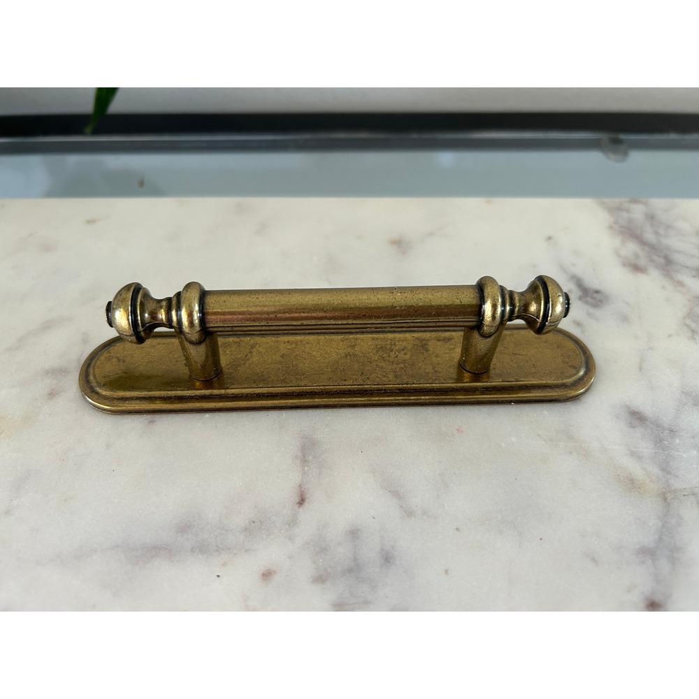 Vtg Amerock 761-1 Brass Cabinet Pulls/Backplates Retro 70s Hardware Choose Qty